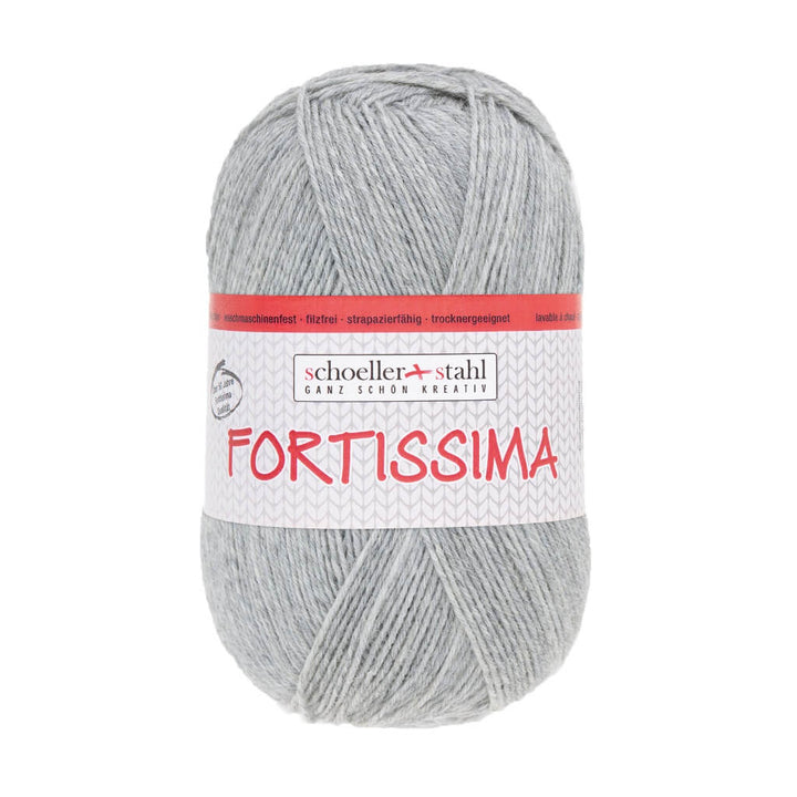 Schoeller + Stahl 2055 - Grau-Meliert Schoeller + Stahl Fortissima Socka 100 - Sockenwolle Lieblingsgarn