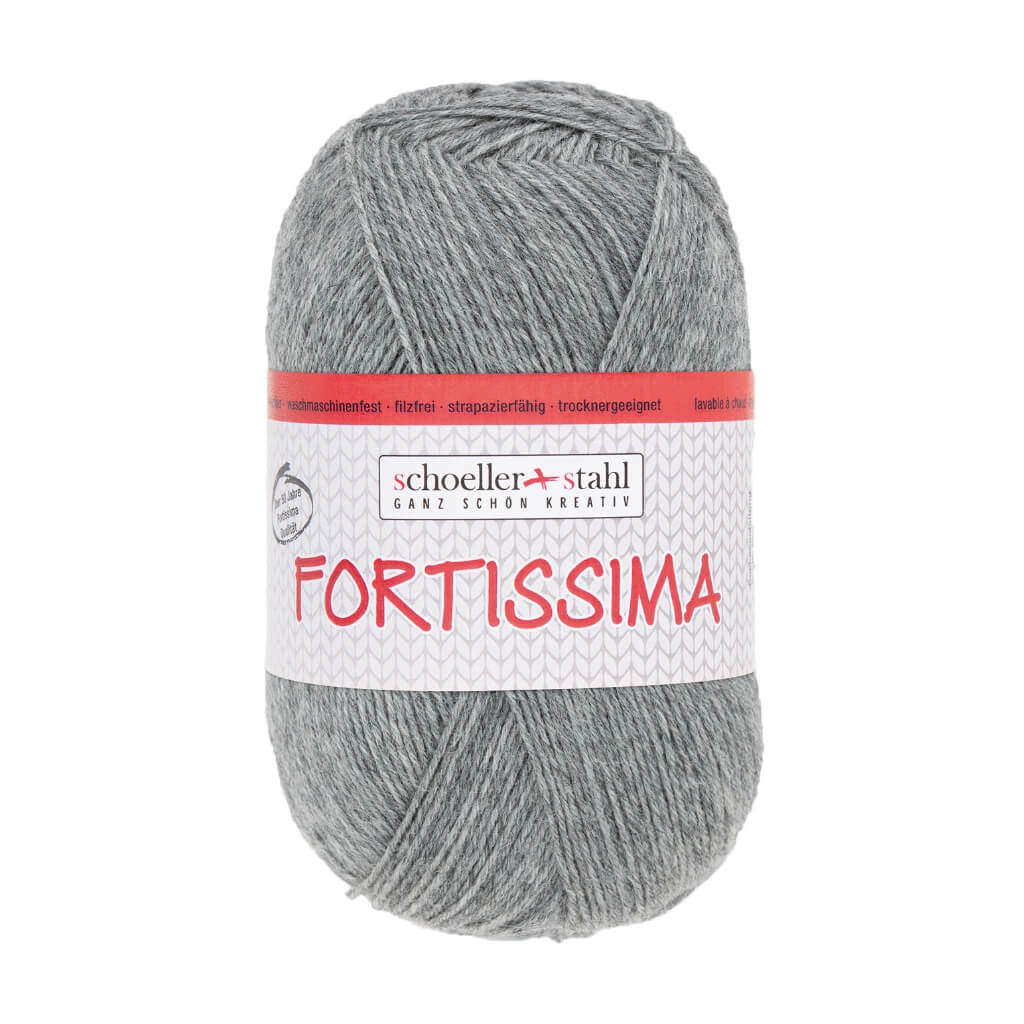 Schoeller + Stahl 2056 - Hellgrau-Meliert Schoeller + Stahl Fortissima Socka 100 - Sockenwolle Lieblingsgarn