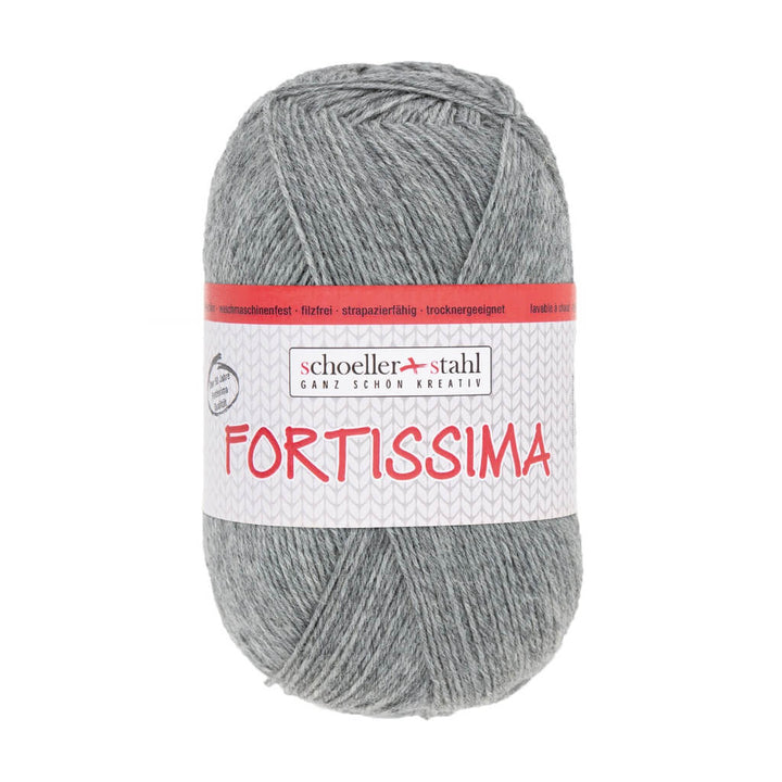 Schoeller + Stahl 2056 - Hellgrau-Meliert Schoeller + Stahl Fortissima Socka 100 - Sockenwolle Lieblingsgarn