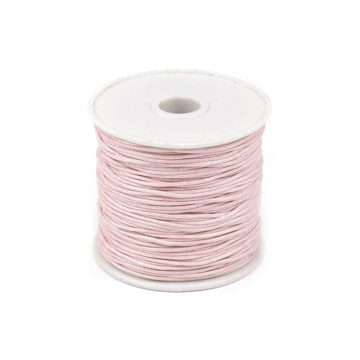 Stoklasa Makramee Band - gewachst, Ø | 1mm Makramee Schmuck Garn, Farbe Hellrosa – Baumwolle bei Lieblingsgarn