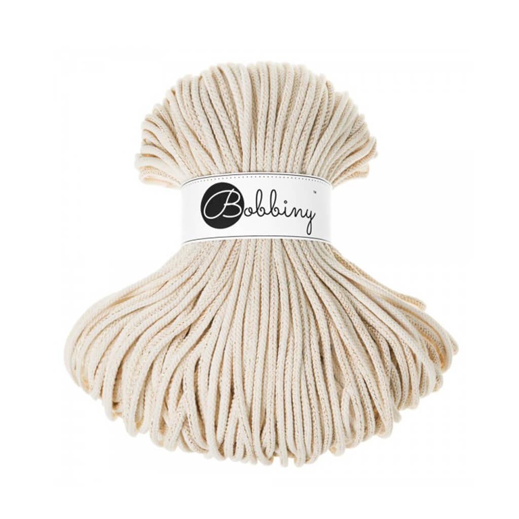 Bobbiny Premium Kordel 5mm x 100 Meter, Farbe Golden Natural – Baumwolle bei Lieblingsgarn