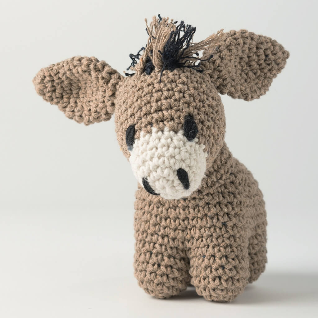 Hoooked Amigurumi Esel Joe Häkelset - Hoooked bei bei bei bei Lieblingsgarn