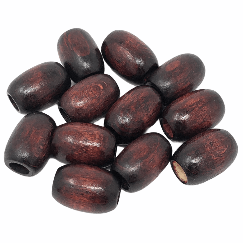 Meyco 12 Holzoliven 14x21 mm dunkelbraun Ø 6 mm bei bei bei bei Lieblingsgarn