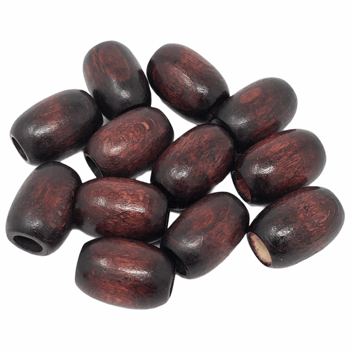Meyco 12 Holzoliven 14x21 mm dunkelbraun Ø 6 mm bei bei bei bei Lieblingsgarn