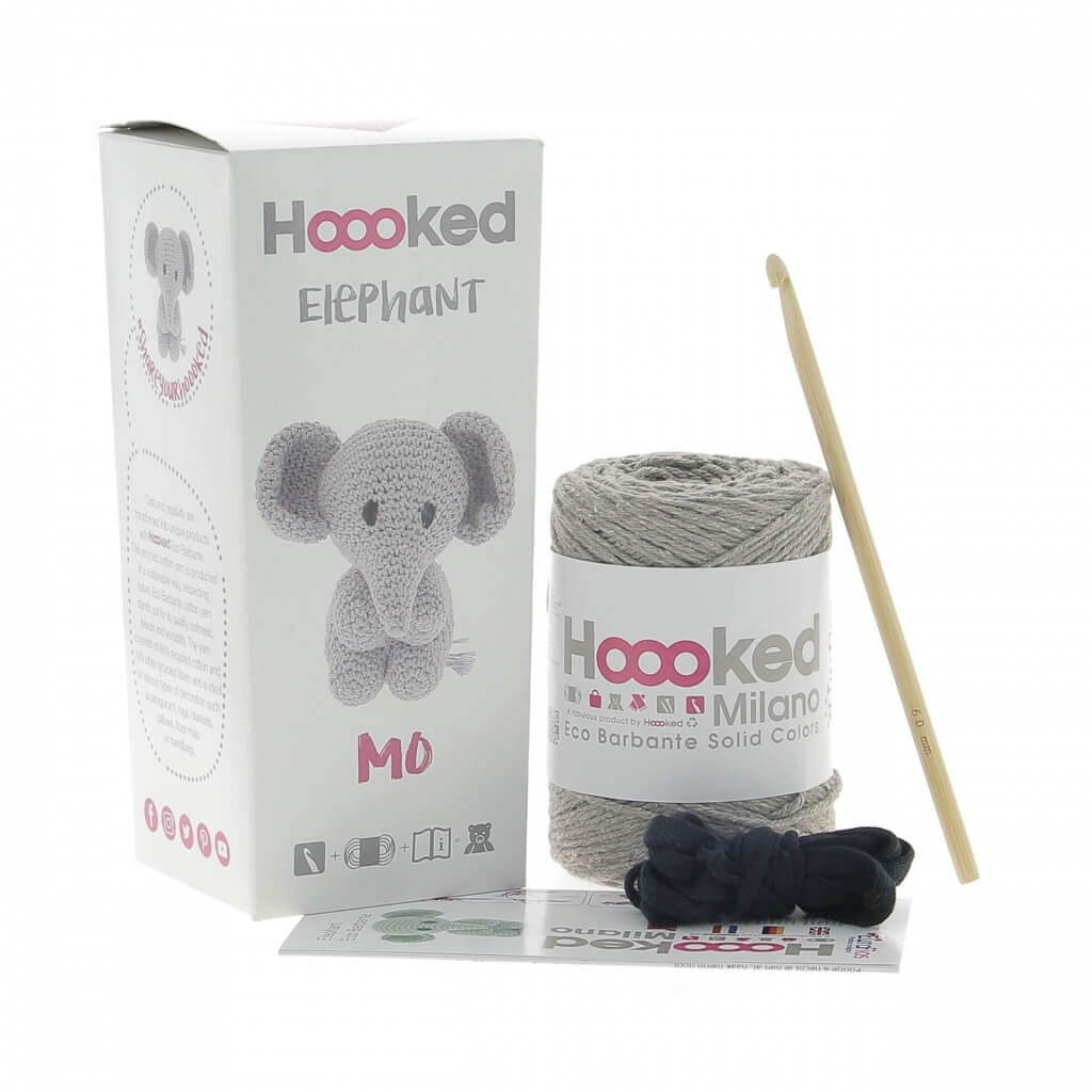 Hoooked Set Amigurumi Elefant Mo Häkelset - Hoooked bei bei bei bei Lieblingsgarn