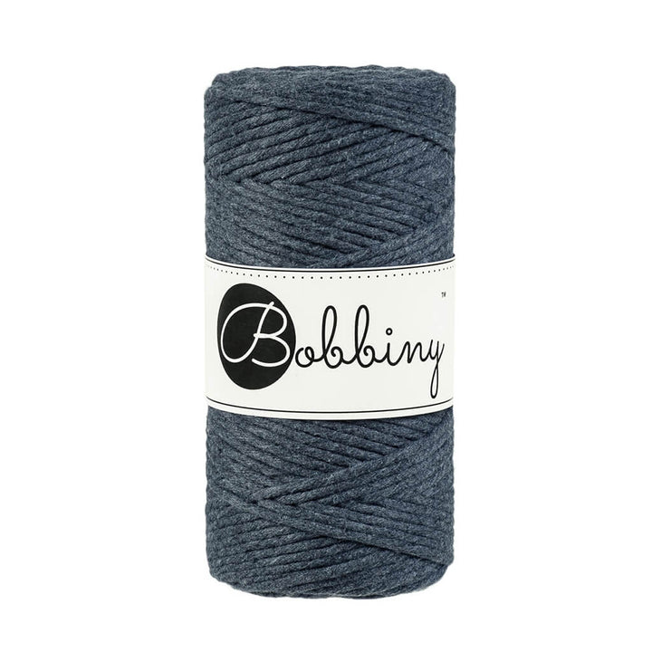 Bobbiny Makramee Garn 3mm, Farbe Charcoal – Baumwolle bei Lieblingsgarn