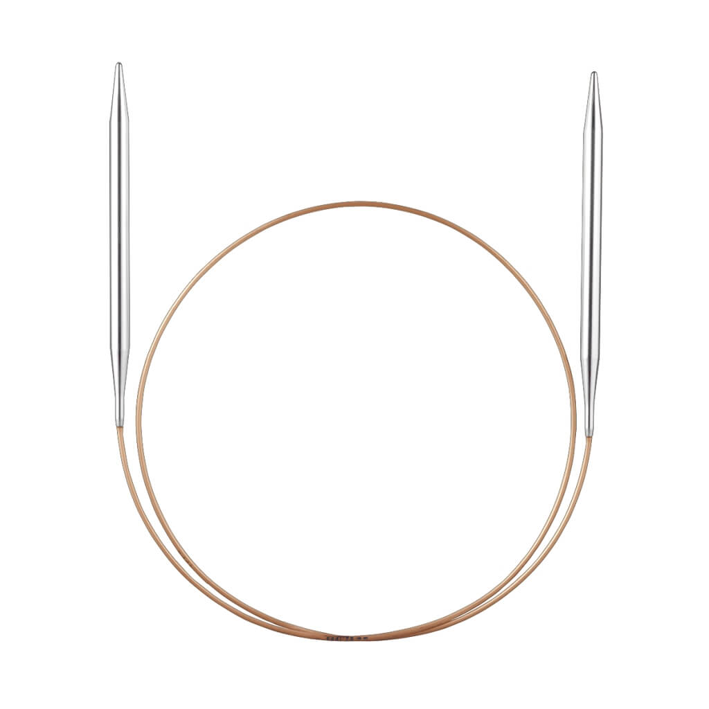Addi Premium Rundstricknadeln MS in Weißbronze 100 cm - 150 cm - 105-7, Farbe 100 – Metall bei Lieblingsgarn