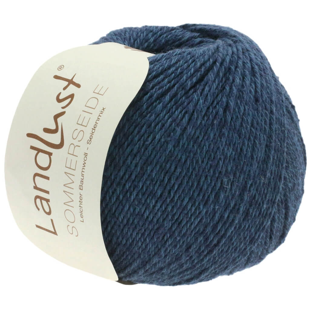 Lana Grossa Landlust Sommerseide, Farbe 09 Schwarzblau – Baumwolle, Seide und Wolle bei Lieblingsgarn