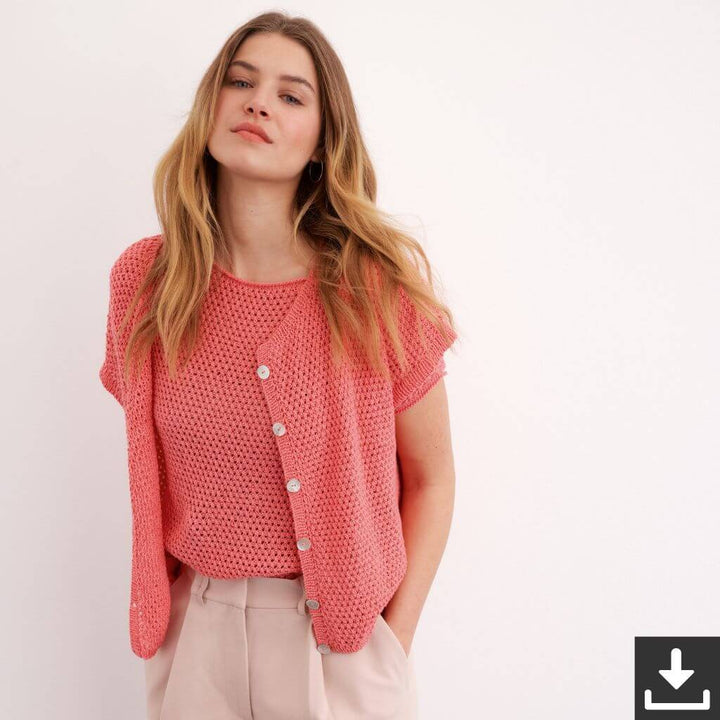 Lana Grossa Pattern Damen Weste Strickanleitung - Lana Grossa (PDF) bei bei bei bei Lieblingsgarn
