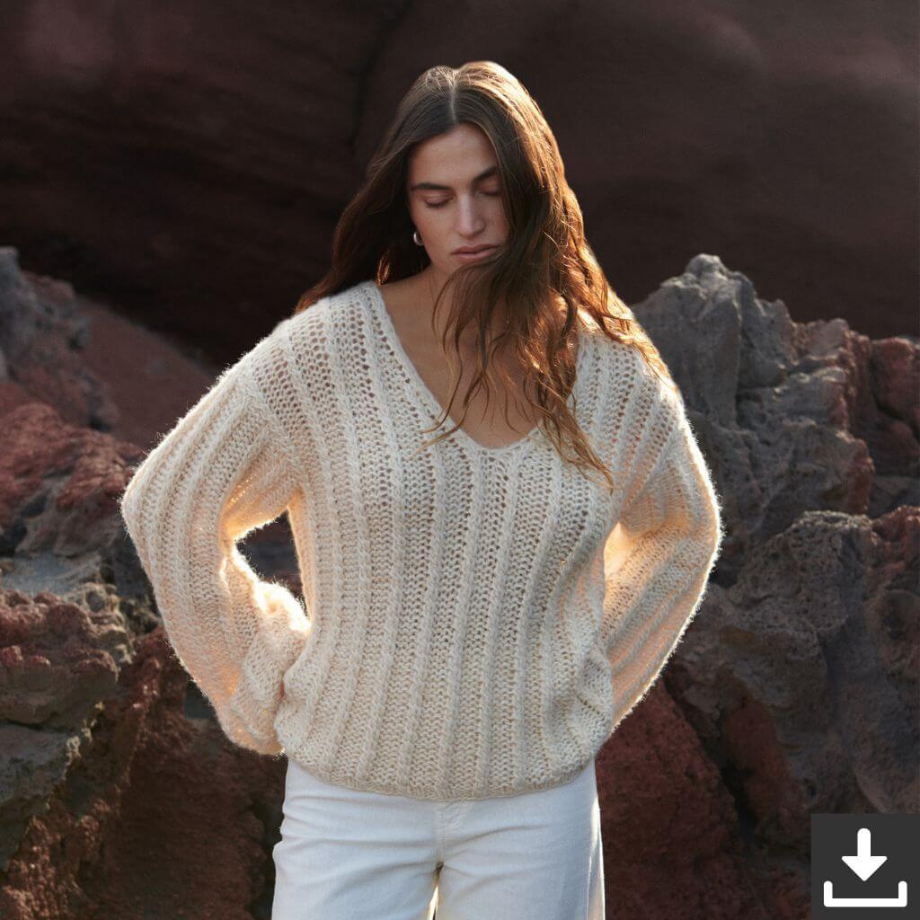 Lana Grossa Pattern Zopfpullover Strickanleitung - Lana Grossa (PDF) bei bei bei bei Lieblingsgarn