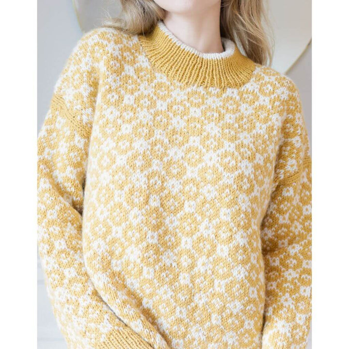 Drops Design Pattern Damen Pullover Dandelion Field Strickset - Drops (PDF) bei bei bei bei bei bei bei bei Lieblingsgarn