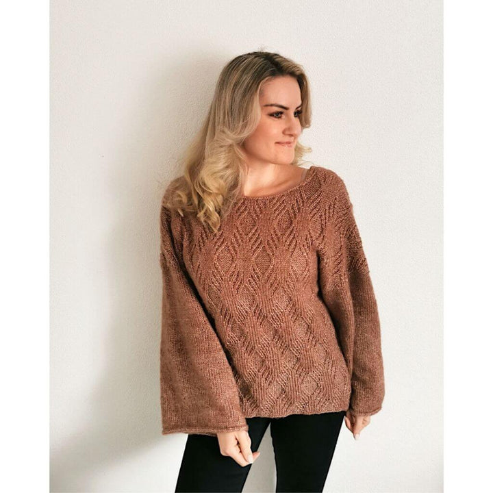 Rita Koch Damenpullover Diamond Cross Sweater Strickanleitung - Rita Koch bei bei bei bei Lieblingsgarn