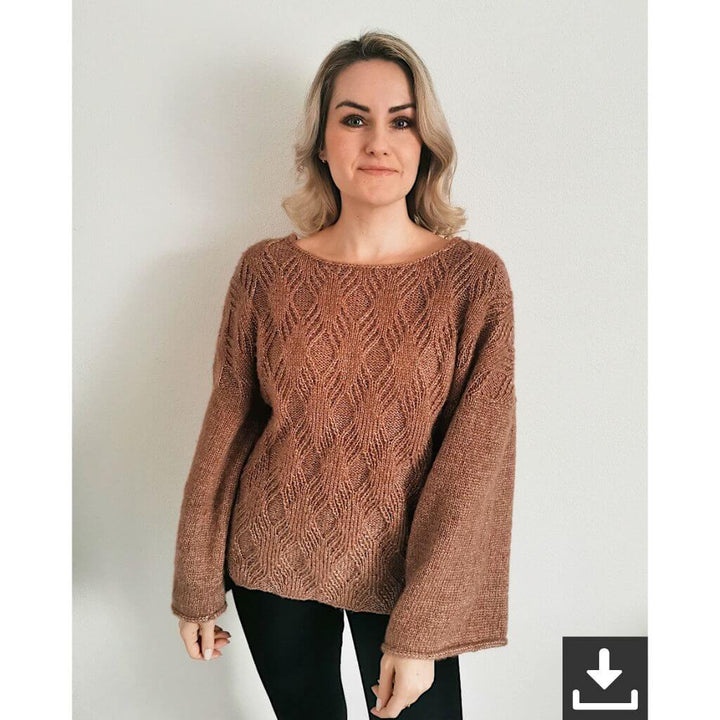 Rita Koch Damenpullover Diamond Cross Sweater Strickanleitung - Rita Koch bei bei bei bei Lieblingsgarn