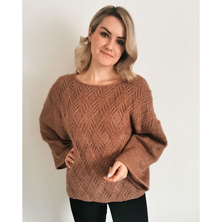 Rita Koch Damenpullover Diamond Cross Sweater Strickanleitung - Rita Koch bei bei bei bei Lieblingsgarn