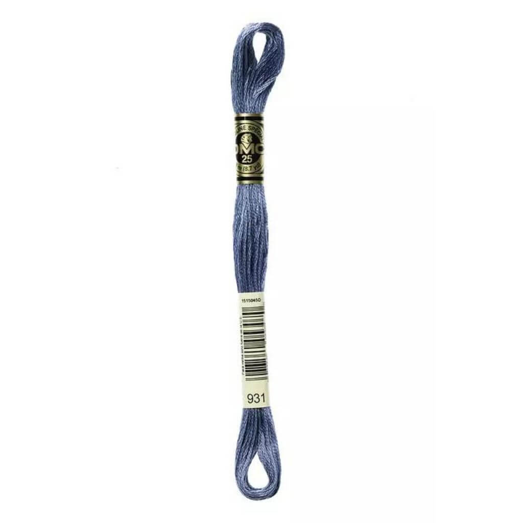 DMC Mouliné Spécial, Farbe 931 Blau Grau – Baumwolle bei Lieblingsgarn