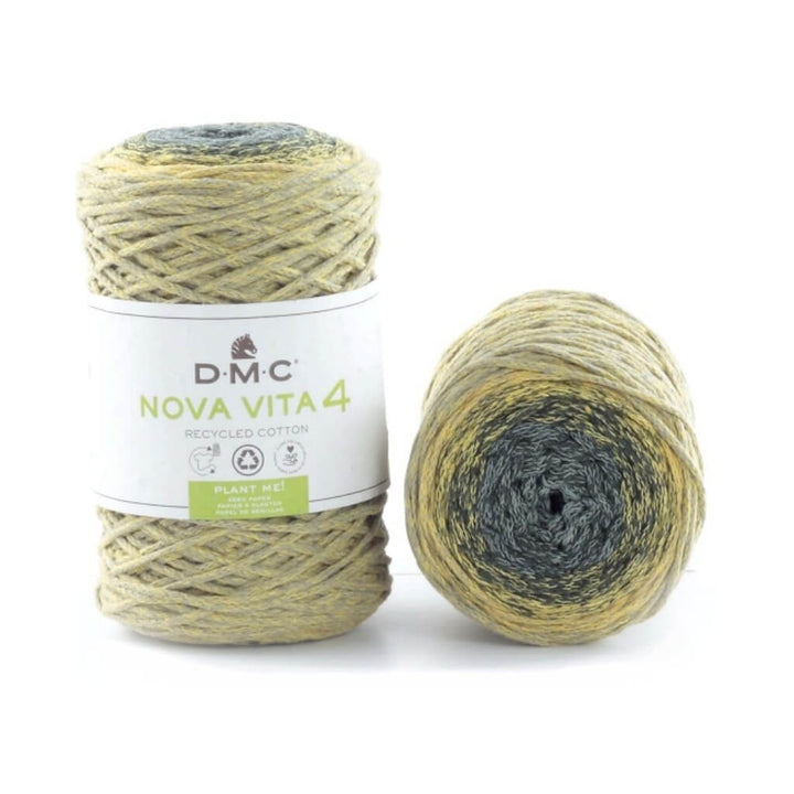 DMC Nova Vita 4 Color - recyceltes Baumwollgarn, Farbe 108 Olive – Baumwolle und Polyester bei Lieblingsgarn