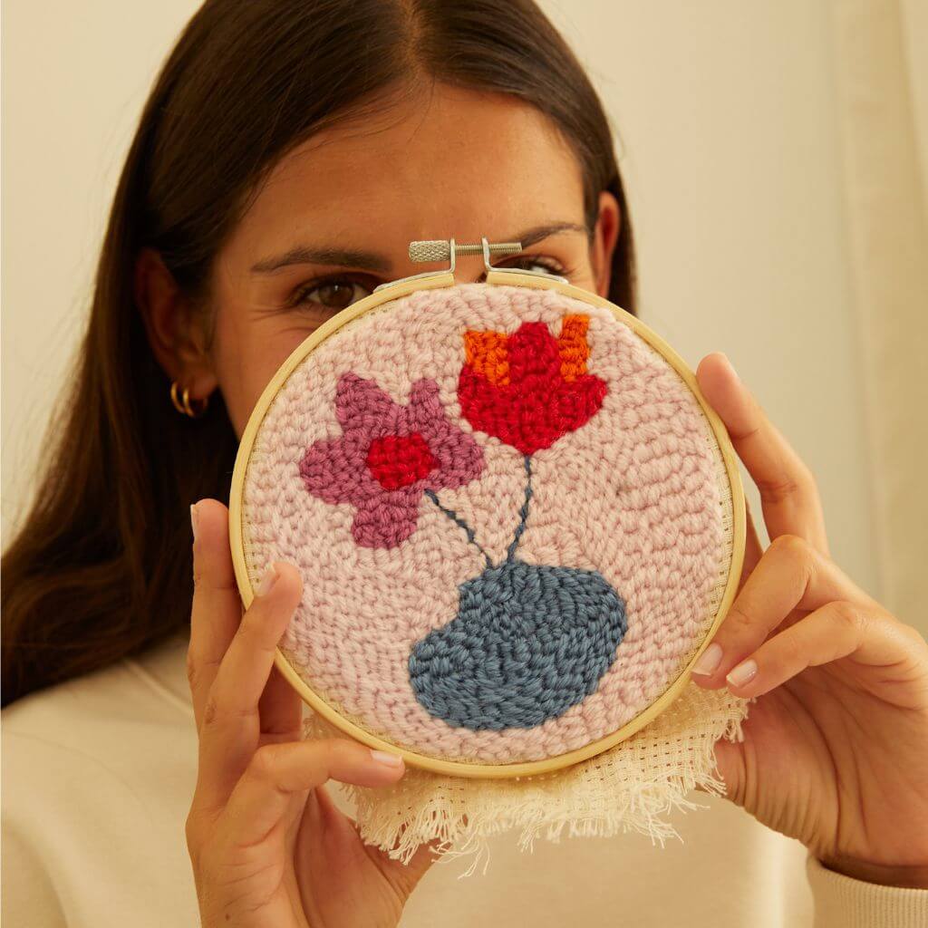 DMC Punch Needle Set Zarte Blumen bei bei bei bei Lieblingsgarn
