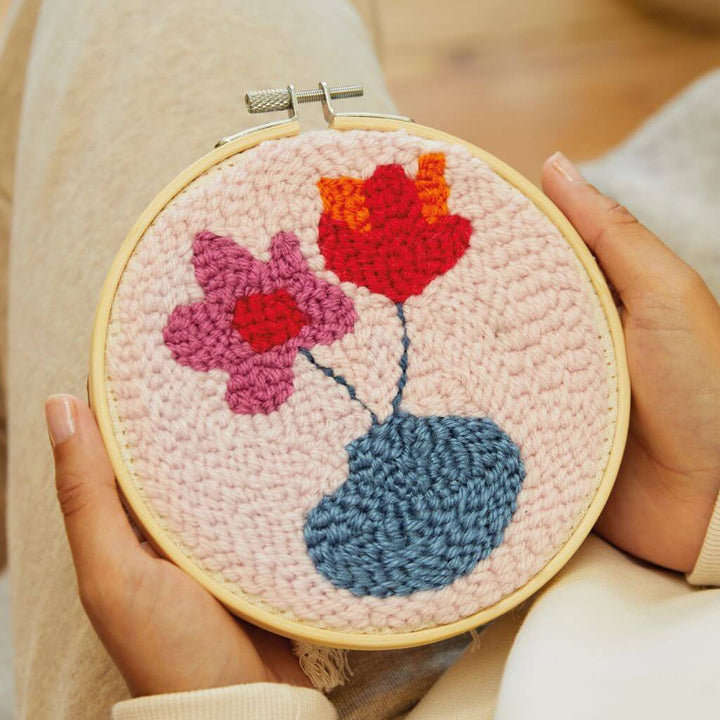 DMC Punch Needle Set Zarte Blumen bei bei bei bei Lieblingsgarn