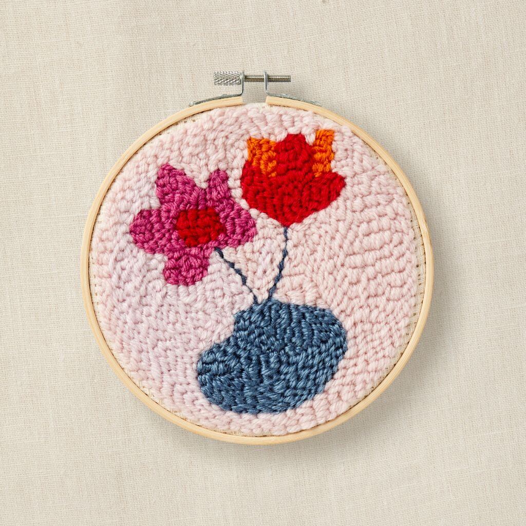 DMC Punch Needle Set Zarte Blumen bei bei bei bei Lieblingsgarn