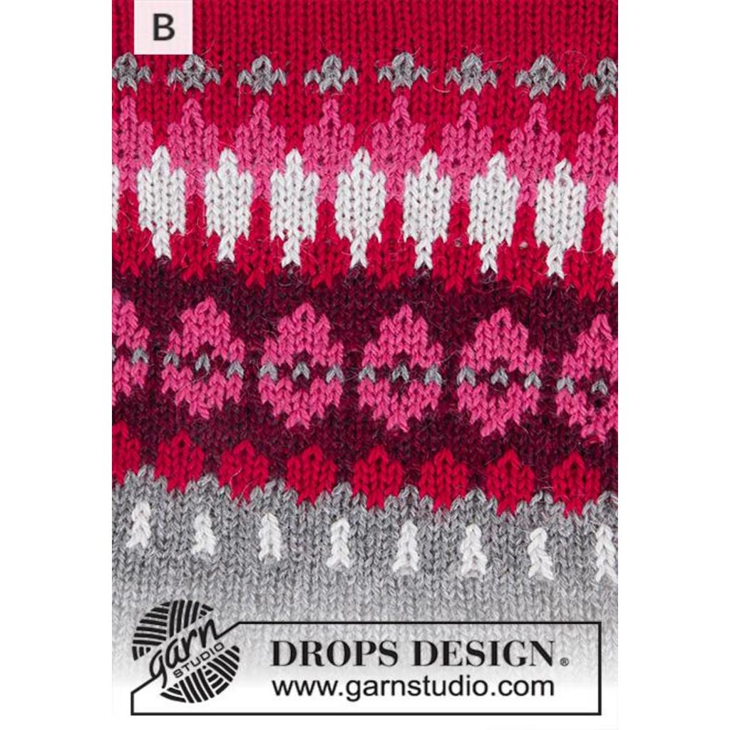 Pullover mit Rundpasse im Nordischen Muster Strickanleitung - Drops Design (PDF)