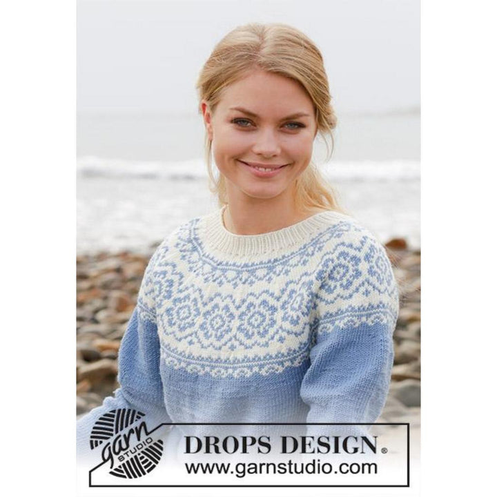 Periwinkle Pullover Strickanleitung - Drops Design (PDF) bei Lieblingsgarn