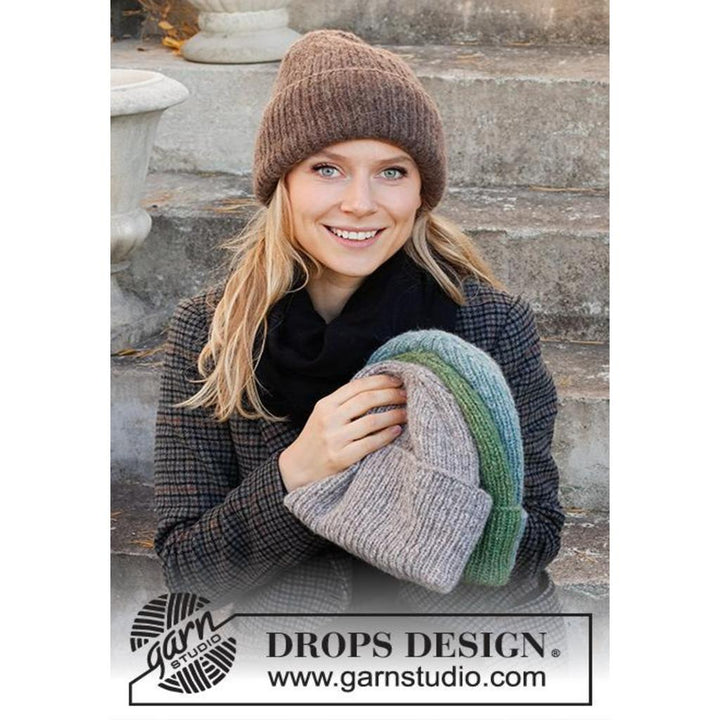 Winter Smiles Hat Strickanleitung - Drops Design (PDF)