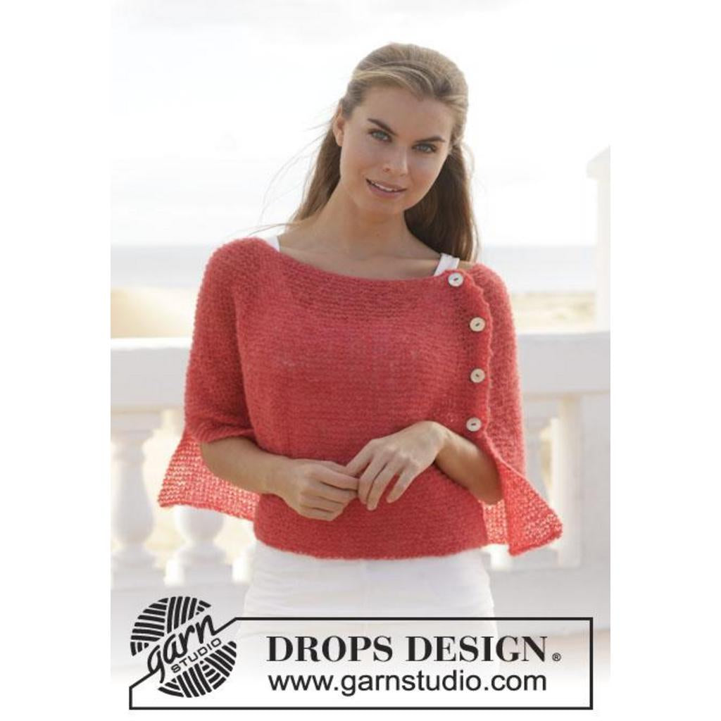 First date Poncho mit Schlitz Strickanleitung - Drops Design (PDF) bei bei Lieblingsgarn