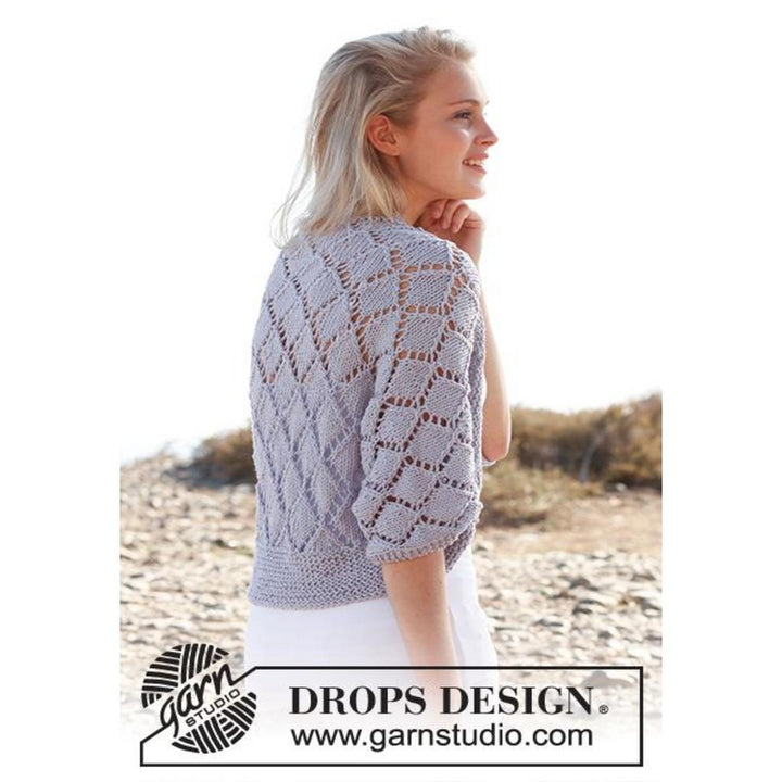 Bolero mit Lochmuster Strickanleitung - Drops Design (PDF) bei bei Lieblingsgarn