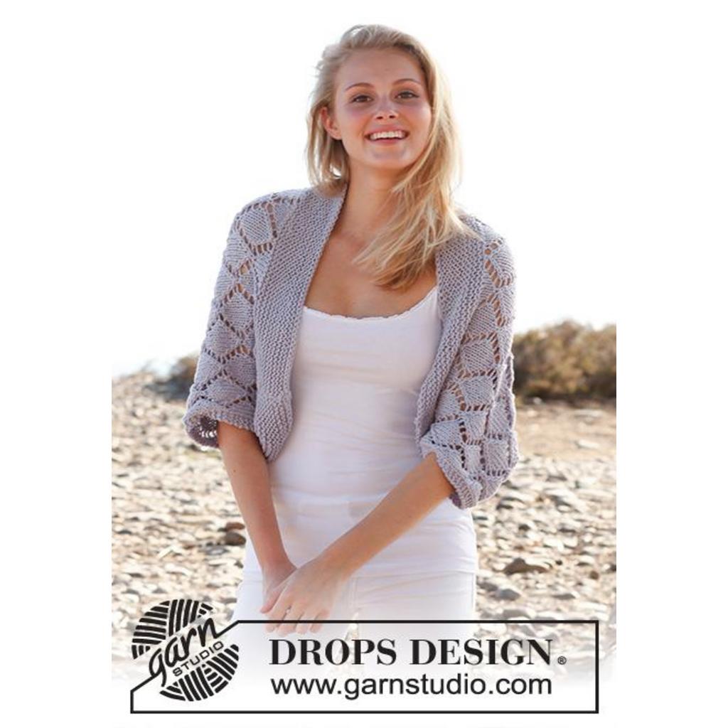 Bolero mit Lochmuster Strickanleitung - Drops Design (PDF) bei bei Lieblingsgarn