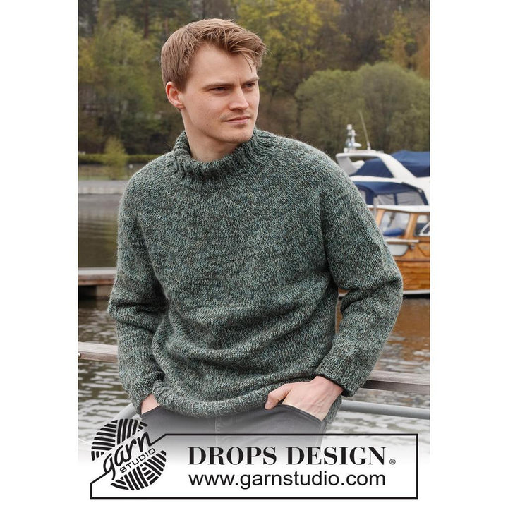Lucky Wish Herrenpullover Strickanleitung - Drops Design (PDF)
