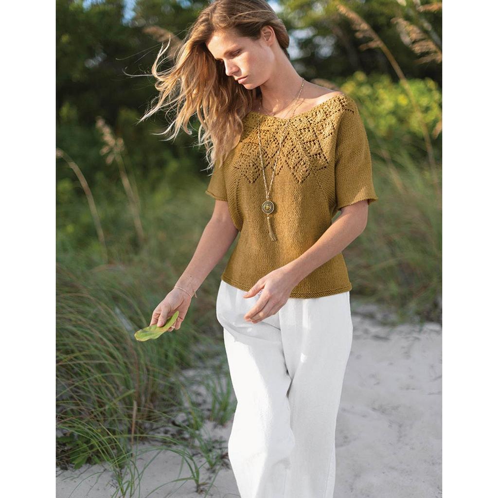 Lina Shirt mit Lochmuster Strickanleitung - Sandnes Garn / Olaug Beate Bjelland (PDF) bei Lieblingsgarn