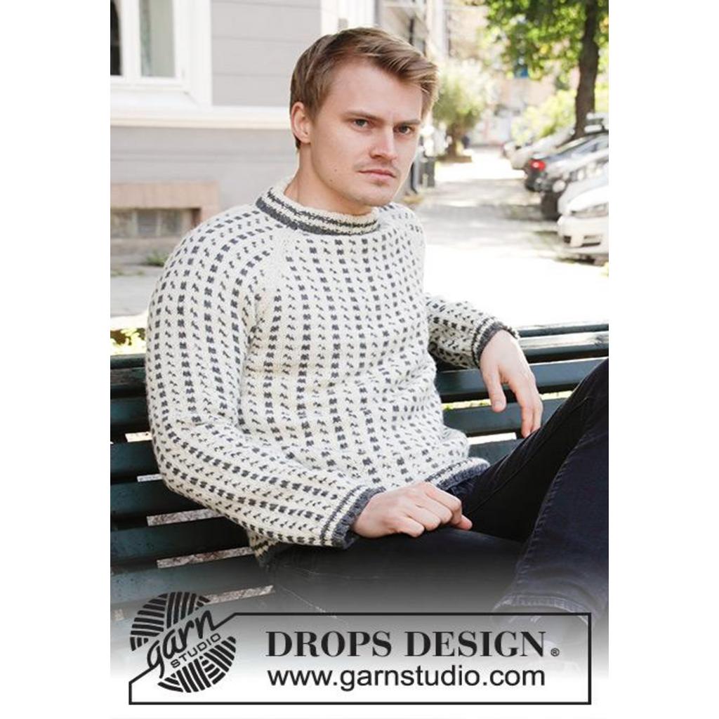Herren Pullover mit Norwegermuster Strickanleitung - Drops Design (PDF)