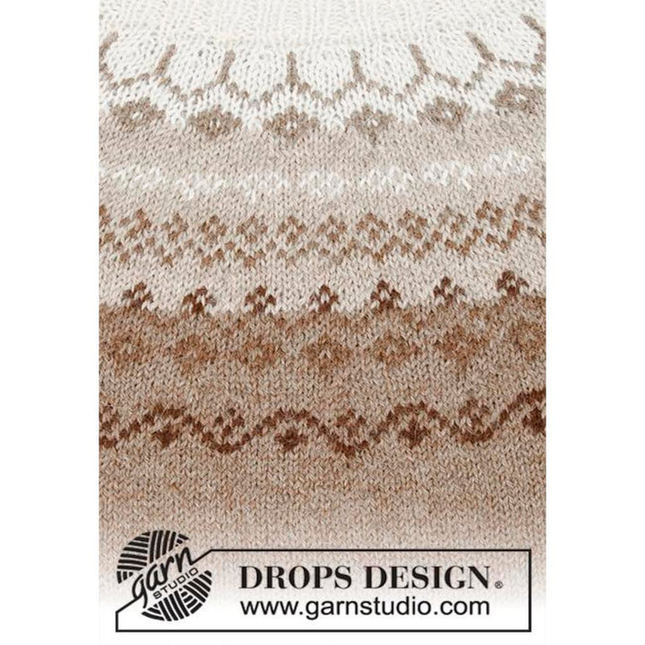 Pullover mit Rundpasse im nordischen Muster Strickanleitung - Drops Design (PDF) bei Lieblingsgarn