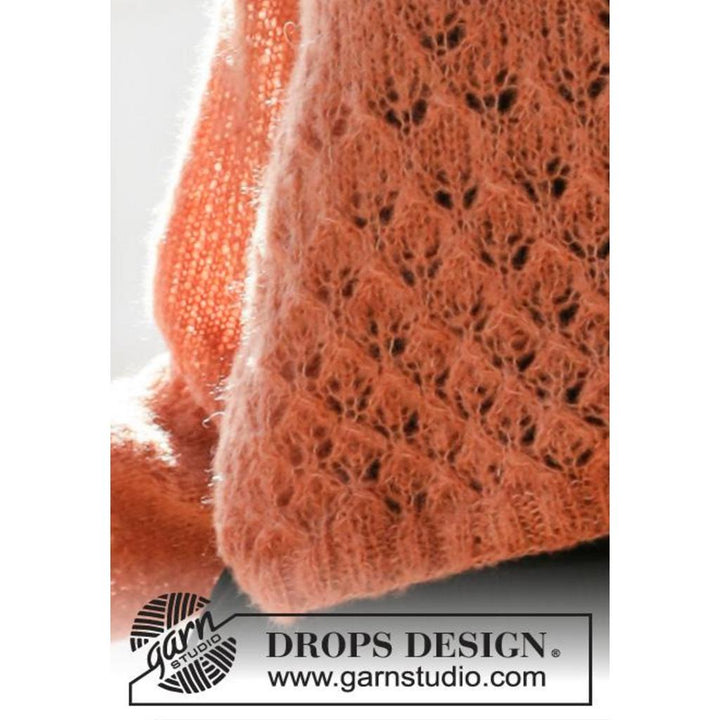 Pullover mit Raglan und Lochmuster Strickanleitung - Drops Design (PDF)