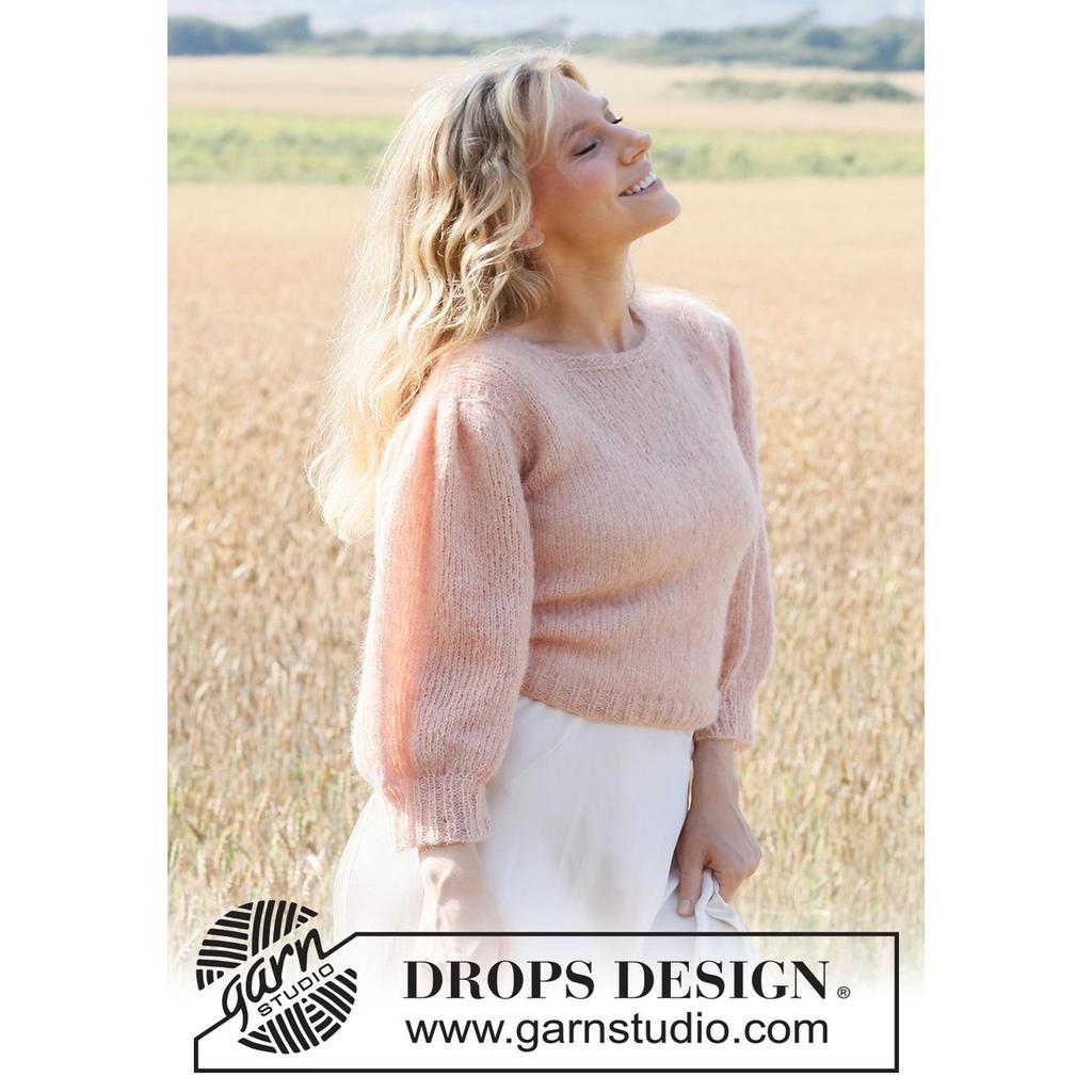 Peaches and Cream Pullover Strickanleitung - Drops Design (PDF)