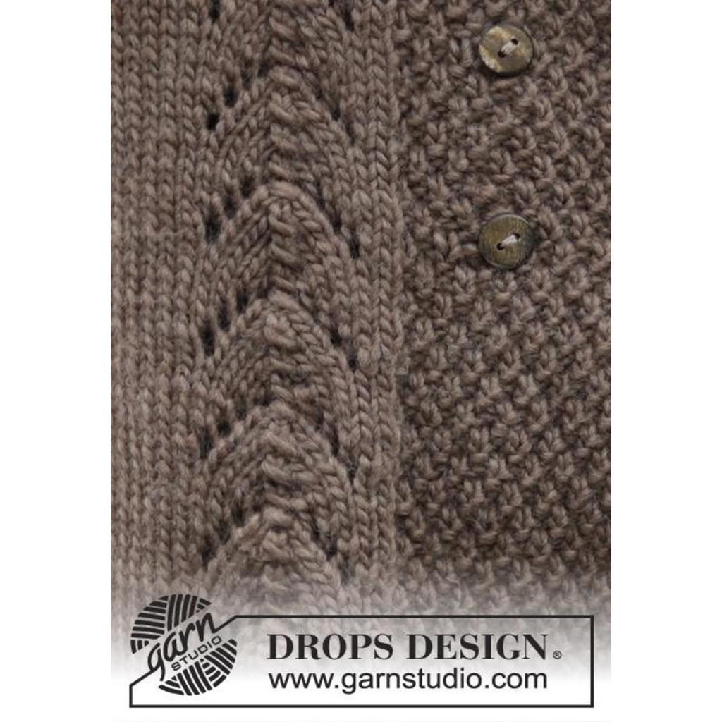 Into The Woods Jacke mit Kapuze Strickanleitung - Drops Design (PDF) bei Lieblingsgarn