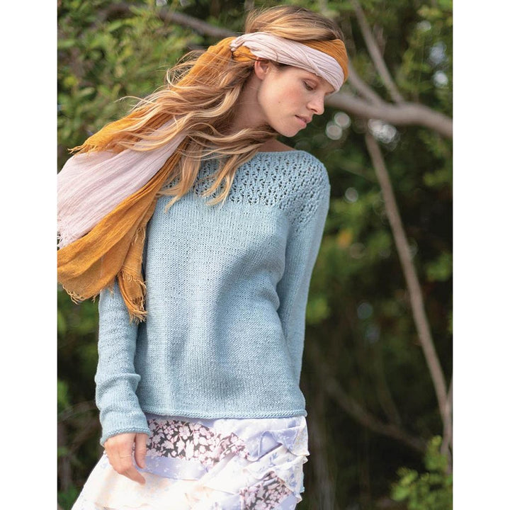 Pullover mit Lochmuster oben Strickanleitung - Sandnes Garn / Åsa Christiansen (PDF) bei Lieblingsgarn