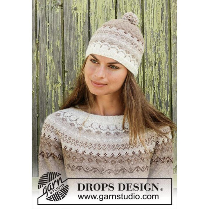 Pullover mit Rundpasse im nordischen Muster Strickanleitung - Drops Design (PDF) bei Lieblingsgarn