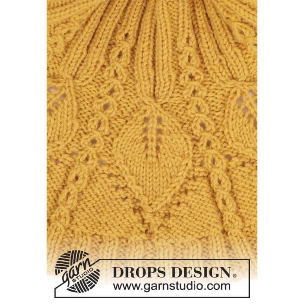 Hello Sunshine Baskenmütze Strickanleitung - Drops Design (PDF) bei Lieblingsgarn