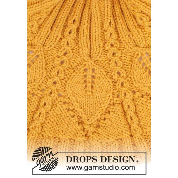 Hello Sunshine Baskenmütze Strickanleitung - Drops Design (PDF) bei Lieblingsgarn