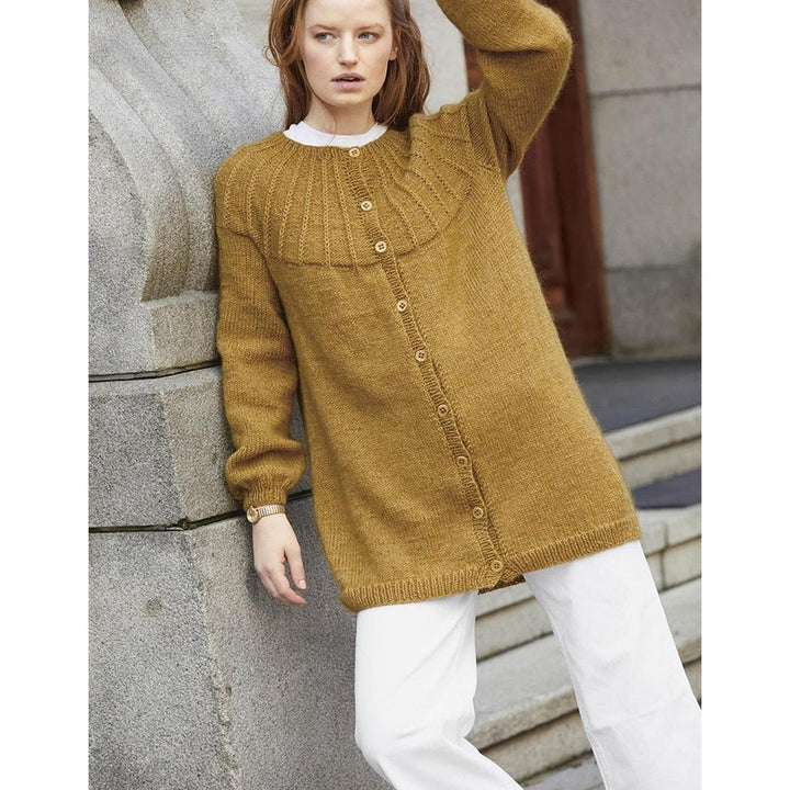 Jacke mit Rundpasse im Halbpatent Strickanleitung - Sandnes Garn / Liv Stangeland (PDF) bei Lieblingsgarn
