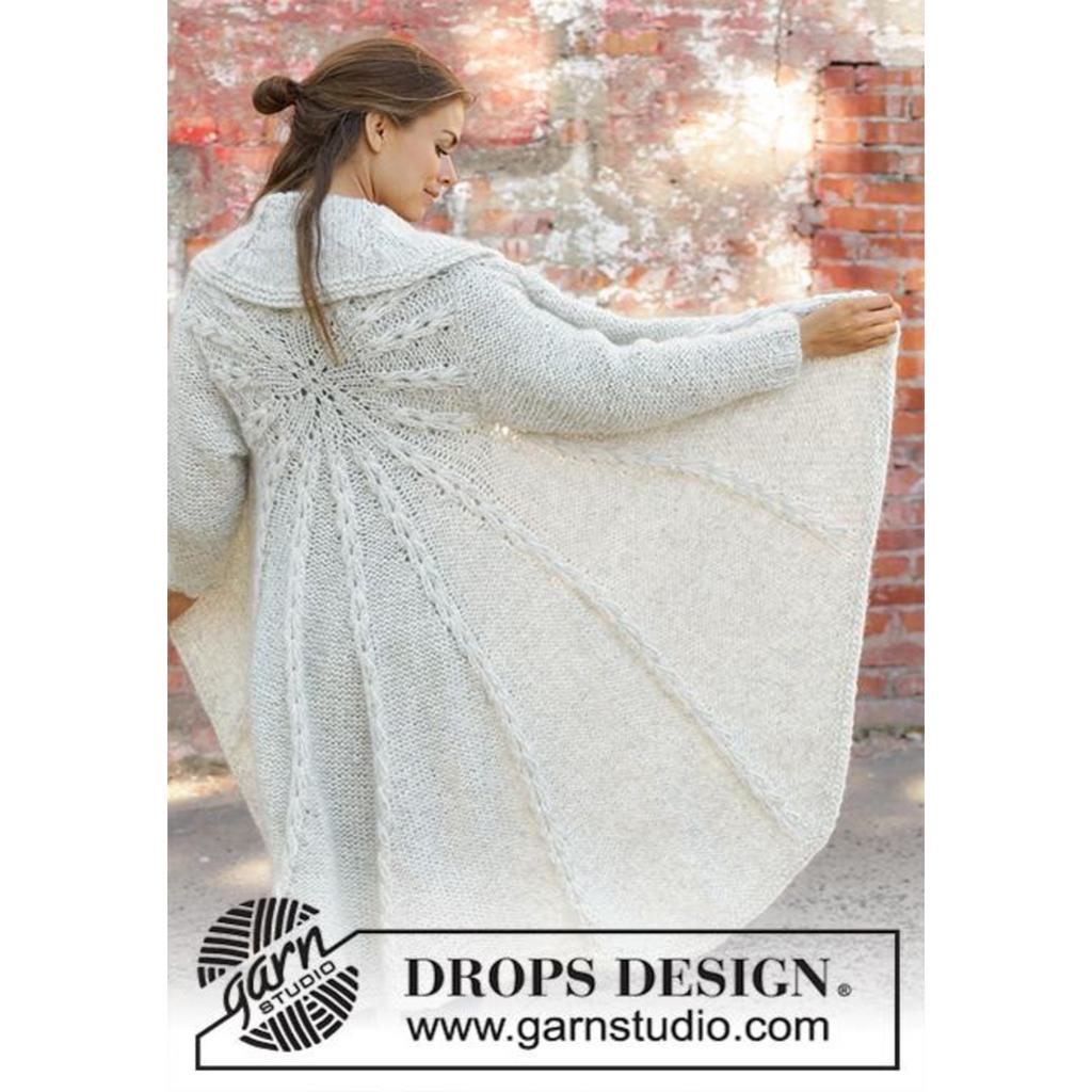 Empress Lange Kreisjacke Strickanleitung - Drops Design (PDF) bei bei Lieblingsgarn
