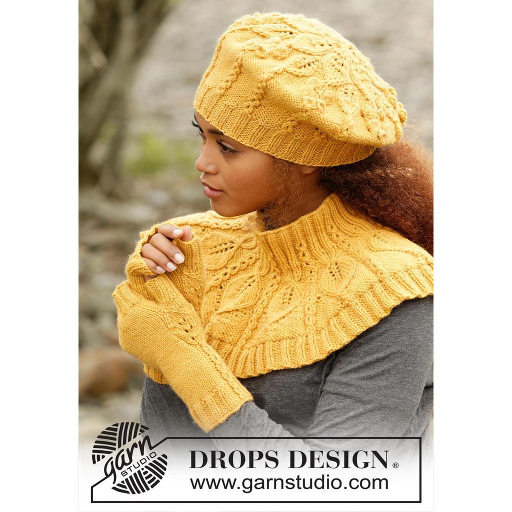 Hello Sunshine Baskenmütze Strickanleitung - Drops Design (PDF) bei Lieblingsgarn