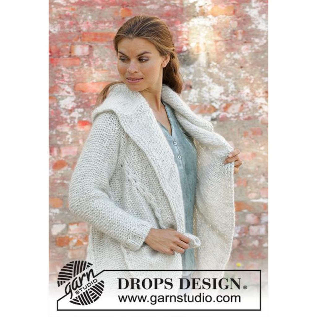 Empress Lange Kreisjacke Strickanleitung - Drops Design (PDF) bei bei Lieblingsgarn