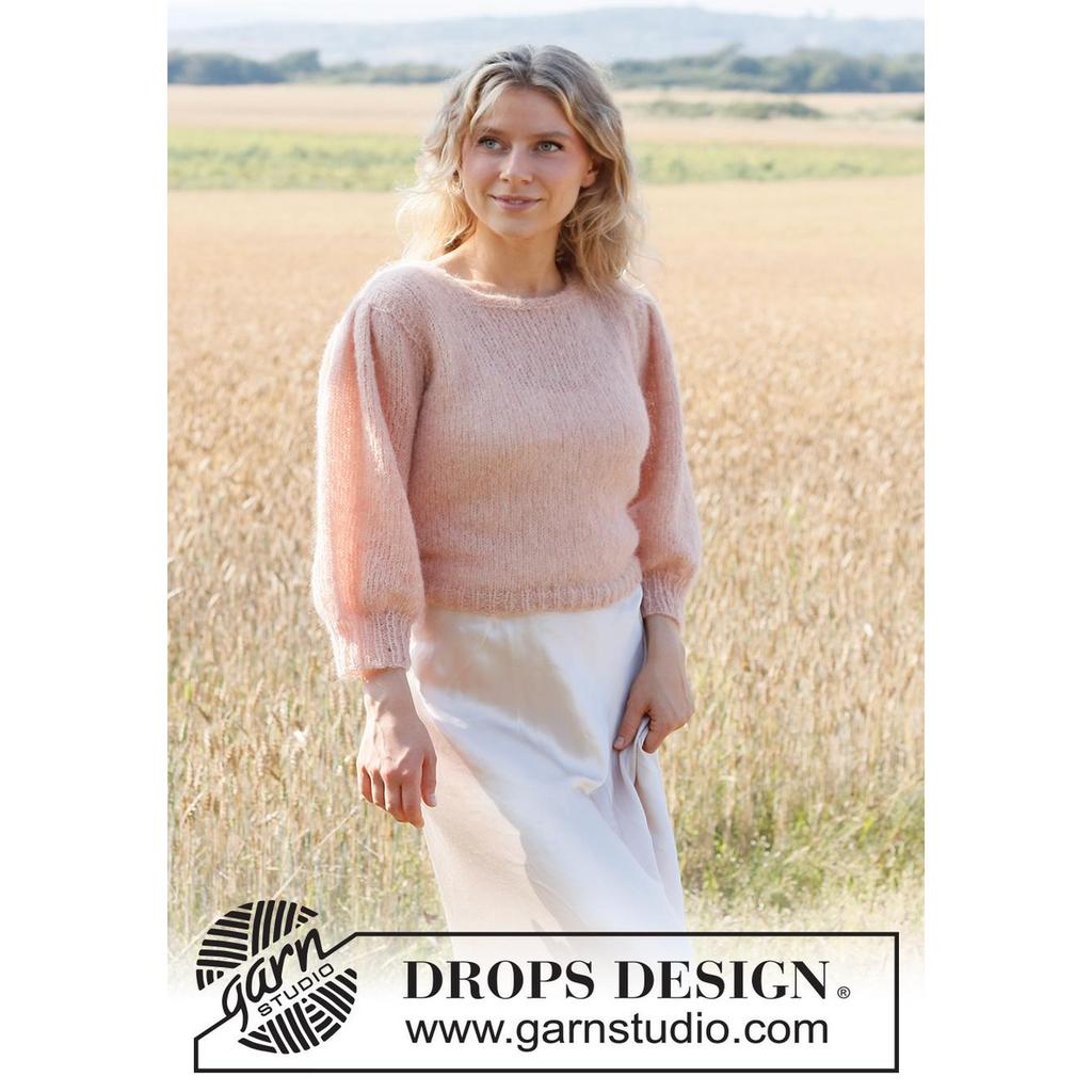Peaches and Cream Pullover Strickanleitung - Drops Design (PDF)
