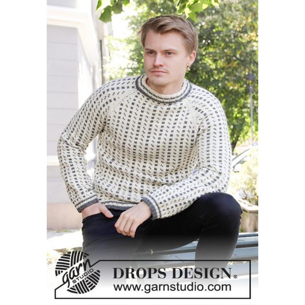 Herren Pullover mit Norwegermuster Strickanleitung - Drops Design (PDF)