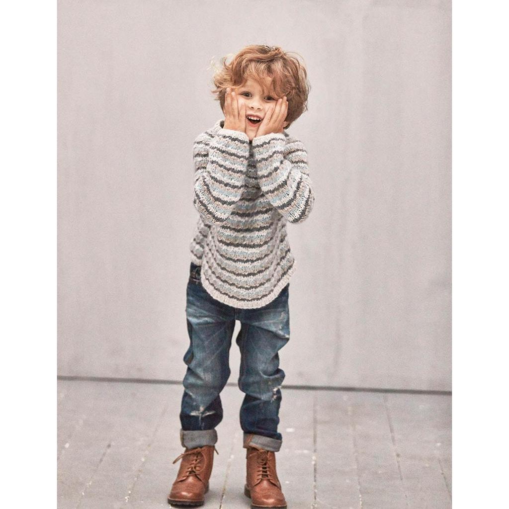 Daisy Pullover mit Streifen und Lochmuster Strickanleitung - Sandnes Garn / Åsa Christiansen (PDF)