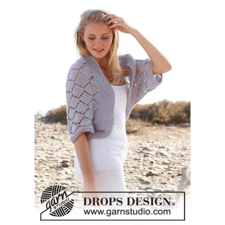 Bolero mit Lochmuster Strickanleitung - Drops Design (PDF) bei bei Lieblingsgarn