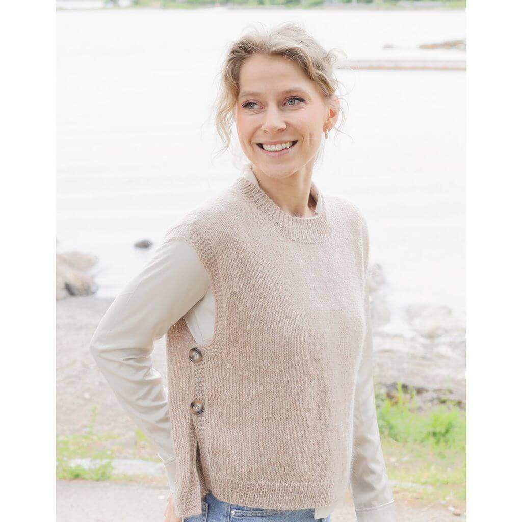 Drops Design Pattern Pullunder Driftwood Vest Strickset - Drops (PDF) bei bei bei bei Lieblingsgarn