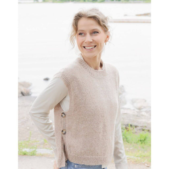 Drops Design Pattern Pullunder Driftwood Vest Strickset - Drops (PDF) bei bei bei bei Lieblingsgarn